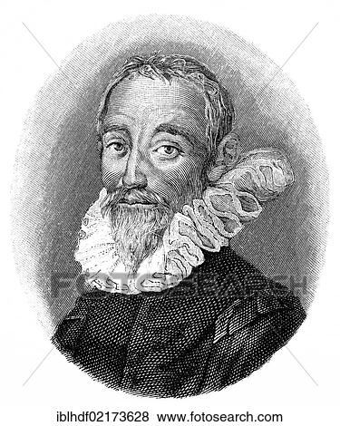 Stock Photo - Historical illustration from the 19th Century, portrait of Gabriel Chiabrera, 1552 - 1638, an Italian poet. Fotosearch