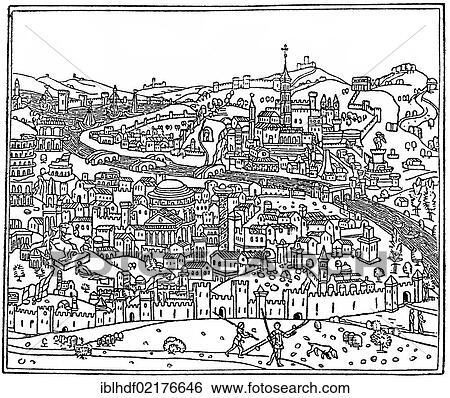 Historical illustration from the 19th Century, the oldest drawn city view of Rome, Italy, Europe View Large Photo Image Stock Photograph - Historical illustration from the 19th Century, the oldest drawn city view of Rome, Italy, Europe. Fotosearch