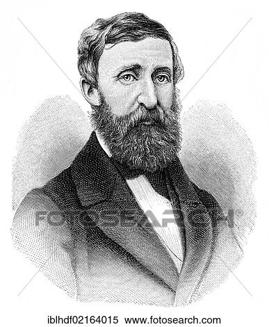Historical illustration from the 19th Century, portrait of Henry David Thoreau, 1817 - 1862, an American writer and philosopher View Large Photo Image Stock Photography - Historical illustration from the 19th Century, portrait of Henry David Thoreau, 1817 - 1862, an American writer and philosopher. Fotosearch