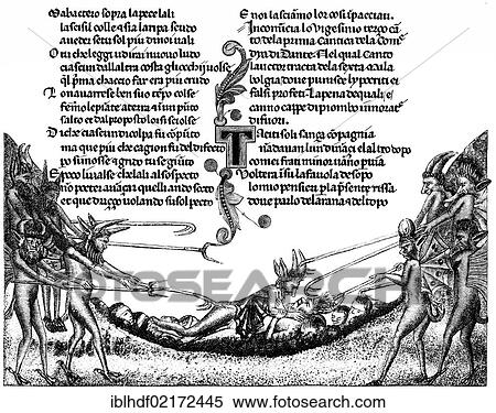 Stock Photography - Historical illustration from the 19th Century, the devil in hell, illustration after The Divine Comedy by Italian poet Dante Alighieri, 1265 -1321. Fotosearch