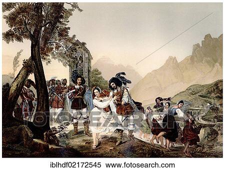 Historical illustration from the 19th century, a scene from the novel I Promessi Sposi or The Betrothed by Alessandro Manzoni Francesco Tommaso, 1785 - 1873, an Italian novelist, poet and playwright View Large Photo Image Stock Photography - Historical illustration from the 19th century, a scene from the novel I Promessi Sposi or The Betrothed by Alessandro Manzoni Francesco Tommaso, 1785 - 1873, an Italian novelist, poet and playwright. Fotosearch
