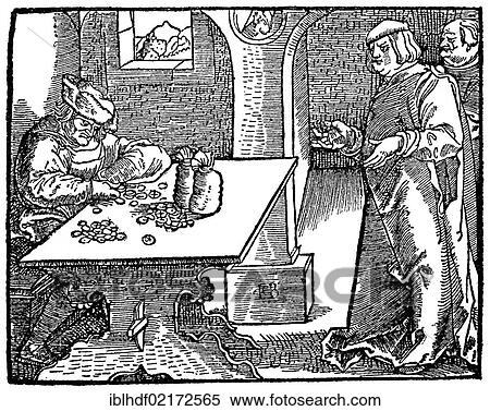 Historical illustration from the 19th century, moneylender and usurer in the 16th century View Large Photo Image Stock Photography - Historical illustration from the 19th century, moneylender and usurer in the 16th century. Fotosearch
