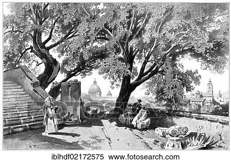Historical illustration from the 19th century, the Tasso Oaks and St. Peter's Cathedral, view from the Pincio Hill towards St. Peter's Cathedral, Rome, Italy, to Torquato Tasso, 1544 - 1595, an Italian poet, Europe View Large Photo Image Stock Photography - Historical illustration from the 19th century, the Tasso Oaks and St. Peter's Cathedral, view from the Pincio Hill towards St. Peter's Cathedral, Rome, Italy, to Torquato Tasso, 1544 - 1595, an Italian poet, Europe. Fotosearch