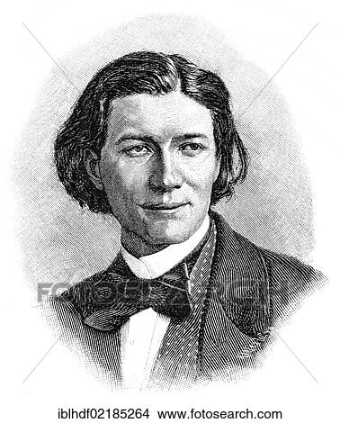 Picture - Historical print from the 19th century, portrait of Victorien Sardou, 1831 - 1908, a French playwright. Fotosearch