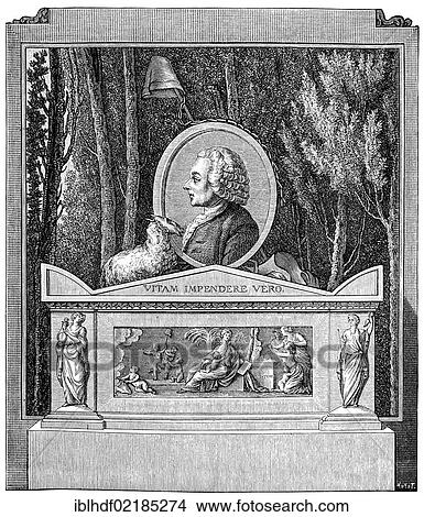 Historical print from the 19th century, Île des peupliers in Ermenonville, the grave of Jean-Jacques Rousseau, 1712 - 1778, a Swiss writer, philosopher, educator, naturalist and composer of the Enlightenment View Large Photo Image Picture - Historical print from the 19th century, Île des peupliers in Ermenonville, the grave of Jean-Jacques Rousseau, 1712 - 1778, a Swiss writer, philosopher, educator, naturalist and composer of the Enlightenment. Fotosearch