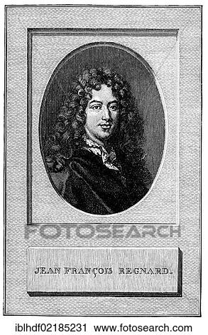 Historical print from the 19th century, portrait of Jean-François Regnard, 1655 - 1709, a French writer View Large Photo Image Stock Image - Historical print from the 19th century, portrait of Jean-François Regnard, 1655 - 1709, a French writer. Fotosearch