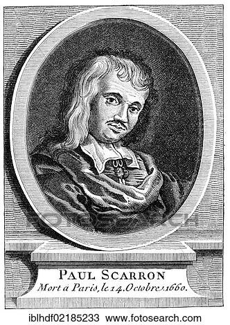 Historical print from the 19th century, portrait of Paul Scarron, 1610 - 1660, a French writer View Large Photo Image Stock Image - Historical print from the 19th century, portrait of Paul Scarron, 1610 - 1660, a French writer. Fotosearch