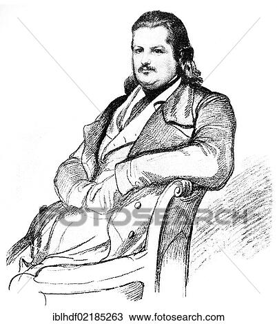Historical print from the 19th century, drawing, portrait of Honoré de Balzac, 1799 - 1850, a French writer View Large Photo Image Stock Image - Historical print from the 19th century, drawing, portrait of Honoré de Balzac, 1799 - 1850, a French writer. Fotosearch