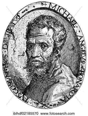 Historical print from the 19th century, portrait of Michelangelo di Lodovico Buonarroti Simoni, 1475 - 1564, an Italian painter, sculptor, architect and poet View Large Photo Image Stock Image - Historical print from the 19th century, portrait of Michelangelo di Lodovico Buonarroti Simoni, 1475 - 1564, an Italian painter, sculptor, architect and poet. Fotosearch