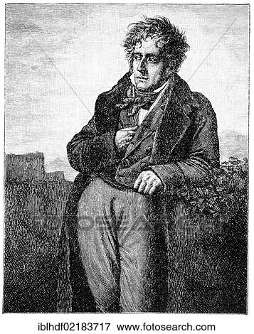 Historical print from the 19th century, portrait of François-René, Vicomte de Chateaubriand, 1768 - 1848, a French writer, politician and diplomat View Large Photo Image Stock Photo - Historical print from the 19th century, portrait of François-René, Vicomte de Chateaubriand, 1768 - 1848, a French writer, politician and diplomat. Fotosearch