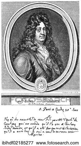 Historical print from the 19th century, portrait of Jean Baptiste Racine, 1639 - 1699, an author of the French classicism View Large Photo Image Stock Photo - Historical print from the 19th century, portrait of Jean Baptiste Racine, 1639 - 1699, an author of the French classicism. Fotosearch