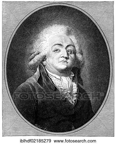Stock Photo - Historical print from the 19th century, portrait of Honoré Gabriel Victor de Riqueti, Marquis de Mirabeau, 1749 - 1791, a French politician, writer and publicist. Fotosearch