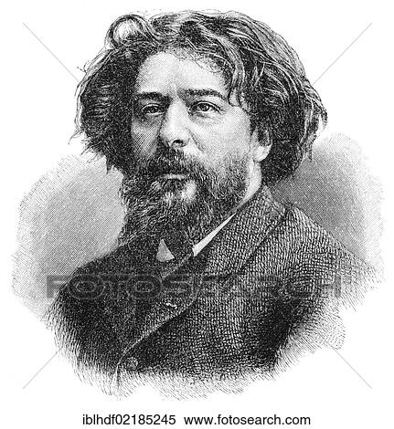 Historical print from the 19th century, portrait of Alphonse Daudet, 1840 - 1897, a French writer View Large Photo Image Stock Photography - Historical print from the 19th century, portrait of Alphonse Daudet, 1840 - 1897, a French writer. Fotosearch