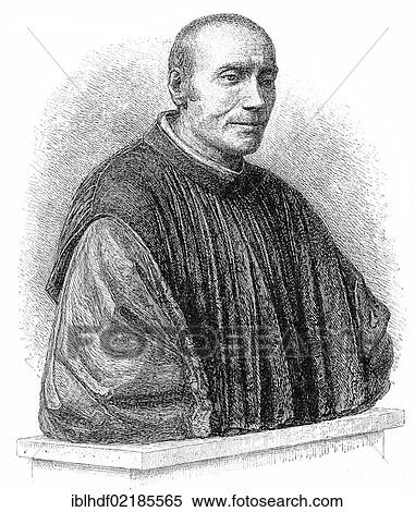 Stock Photography - Historical print from the 19th century, portrait of Giovanni Ruccellai, or Rucellai, 1475 - 1525, an Italian poet. Fotosearch