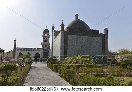 Historical Silk Road, tomb of a king, mausoleum of the Hami Uyghur Royal Family, Uighur, Kumul, Xinjiang, China, Asia View Large Photo Image Stock Photo - Historical Silk Road, tomb of a king, mausoleum of the Hami Uyghur Royal Family, Uighur, Kumul, Xinjiang, China, Asia. Fotosearch