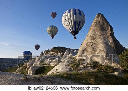 Hot air balloons near Goreme, UNESCO World Heritage Site, Cappadocia, Anatolia, Turkey, Asia View Large Photo Image Stock Photograph - Hot air balloons near Goreme, UNESCO World Heritage Site, Cappadocia, Anatolia, Turkey, Asia. Fotosearch