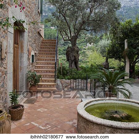 House with a Mediterranean ambience, Deia, west coast, Majorca, Balearic Islands, Spain, Europe View Large Photo Image Stock Photo - House with a Mediterranean ambience, Deia, west coast, Majorca, Balearic Islands, Spain, Europe. Fotosearch