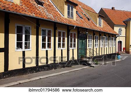 Houses, Bornholm, Denmark, Europe View Large Photo Image Stock Photograph - Houses, Bornholm, Denmark, Europe. Fotosearch