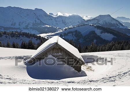 Hut on Alp Spicher Mountain, Canton of St. Gallen, Switzerland, Europe View Large Photo Image Stock Photo - Hut on Alp Spicher Mountain, Canton of St. Gallen, Switzerland, Europe. Fotosearch