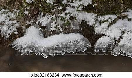 Ice formations in Bruehlbach river, Stuttgart, Baden-Wuerttemberg, Germany, Europe View Large Photo Image Picture - Ice formations in Bruehlbach river, Stuttgart, Baden-Wuerttemberg, Germany, Europe. Fotosearch