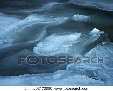 Stock Image - Icy Argen river in Eistobel gorge, Maierhoefen, Bavaria, Germany, Europe. Fotosearch