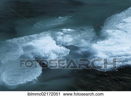 Stock Image - Icy Argen river in Eistobel gorge, Maierhoefen, Bavaria, Germany, Europe. Fotosearch