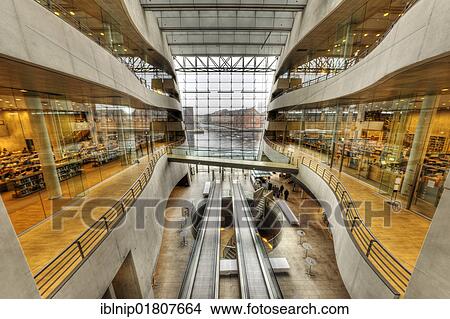 Inside the Royal Library at The Black Diamond building, Copenhagen, Denmark, Europe View Large Photo Image Picture - Inside the Royal Library at The Black Diamond building, Copenhagen, Denmark, Europe. Fotosearch