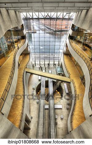 Inside the Royal Library at the Black Diamond building, Copenhagen, Denmark, Europe View Large Photo Image Stock Photo - Inside the Royal Library at the Black Diamond building, Copenhagen, Denmark, Europe. Fotosearch