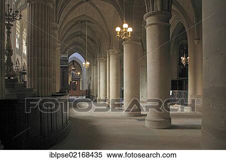 Interior view, St. Germain l'Auxerrois church, Place du Louvre, Paris, France, Europe View Large Photo Image Stock Photography - Interior view, St. Germain l'Auxerrois church, Place du Louvre, Paris, France, Europe. Fotosearch
