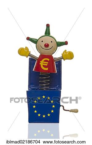 Jack in the Box with a flag of Europe and an euro sign, symbolic image for surprises during the euro crisis View Large Photo Image Picture - Jack in the Box with a flag of Europe and an euro sign, symbolic image for surprises during the euro crisis. Fotosearch