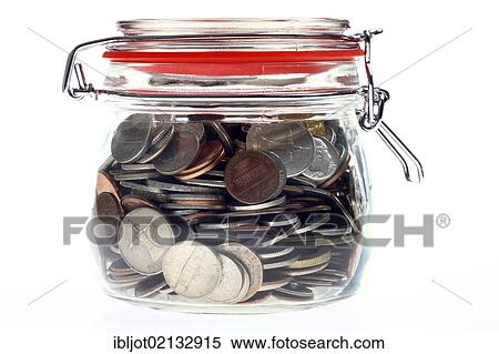 Jar used as a piggy bank with coins from different countries View Large Photo Image Stock Photography - Jar used as a piggy bank with coins from different countries. Fotosearch