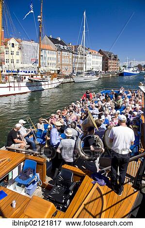 Jazz music on a tourboat in Nyhavn Canal, Copenhagen, Denmark, Europe View Large Photo Image Stock Photo - Jazz music on a tourboat in Nyhavn Canal, Copenhagen, Denmark, Europe. Fotosearch