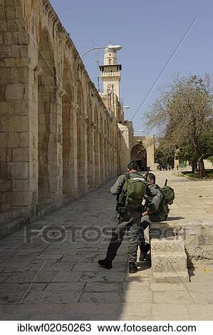 Jewish soldiers on the Temple Mount guarding the area, Muslim Quarter, Old City, Jerusalem, Israel, Middle East, Asia View Large Photo Image Stock Image - Jewish soldiers on the Temple Mount guarding the area, Muslim Quarter, Old City, Jerusalem, Israel, Middle East, Asia. Fotosearch