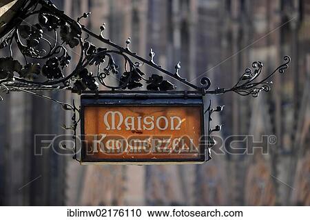 Kammerzellhaus Restaurant, inn sign, Maison Haus Kammerzell Restaurant, the best known secular building in Strasbourg, Strasbourg Cathedral at the back, Cathedral of Our Lady of Strasbourg, Strasbourg, Bas-Rhin département, Alsace, France, Europe,... View Large Photo Image Stock Image - Kammerzellhaus Restaurant, inn sign, Maison Haus Kammerzell Restaurant, the best known secular building in Strasbourg, Strasbourg Cathedral at the back, Cathedral of Our Lady of Strasbourg, Strasbourg, Bas-Rhin département, Alsace, France, Europe,.... Fotosearch