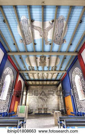 Stock Image - Kastrup Church, interior, Kastrup, Copenhagen, Denmark, Europe. Fotosearch