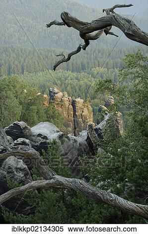 Landscape in the Elbe Sandstone Mountains, Saxon Switzerland, Saxony, Germany, Europe View Large Photo Image Stock Photography - Landscape in the Elbe Sandstone Mountains, Saxon Switzerland, Saxony, Germany, Europe. Fotosearch