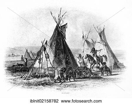 Leather Tent of an Assiniboin Chiefs, illustration from Travels in the Interior of North America, 1832-1834, by Prince Maximilian of Wied, illustrations by Carl Bodmer, Koblenz, 1839 View Large Photo Image Stock Image - Leather Tent of an Assiniboin Chiefs, illustration from Travels in the Interior of North America, 1832-1834, by Prince Maximilian of Wied, illustrations by Carl Bodmer, Koblenz, 1839. Fotosearch
