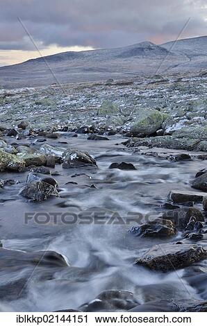Stock Image - Leirungsdalen, mountain landscape in Jotunheimen National Park, Norway, Scandinavia, Europe. Fotosearch