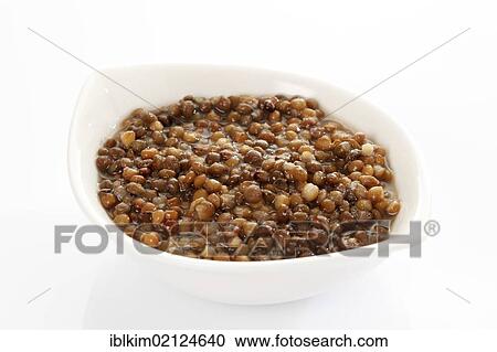 Lentils from a can in a white porcelain bowl View Large Photo Image Stock Image - Lentils from a can in a white porcelain bowl. Fotosearch
