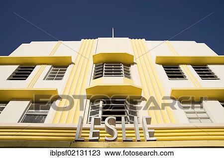 Leslie Art Deco hotel, South Beach, Miami, Florida, USA, North America View Large Photo Image Stock Image - Leslie Art Deco hotel, South Beach, Miami, Florida, USA, North America. Fotosearch
