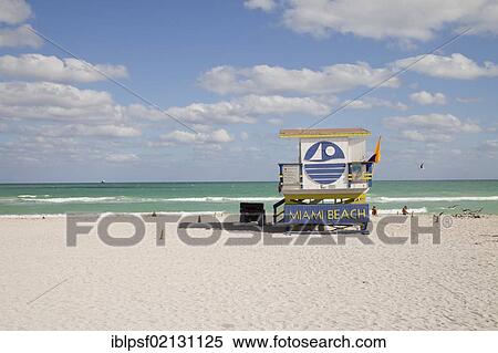 Lifeguard hut, "Miami Beach" written on it, South Beach, Miami, Florida, USA, North America View Large Photo Image Stock Photography - Lifeguard hut, "Miami Beach" written on it, South Beach, Miami, Florida, USA, North America. Fotosearch