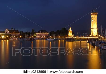 Lighthouse and Bavarian Lion at the harbor entrance, Lindau, Bodensee, Lake Constance, Bavaria, Germany, Europe View Large Photo Image Stock Image - Lighthouse and Bavarian Lion at the harbor entrance, Lindau, Bodensee, Lake Constance, Bavaria, Germany, Europe. Fotosearch