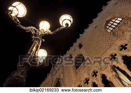Looking up at the Doge's Palace at Piazza San Marco at night, Venice, Italy, Europe View Large Photo Image Stock Image - Looking up at the Doge's Palace at Piazza San Marco at night, Venice, Italy, Europe. Fotosearch