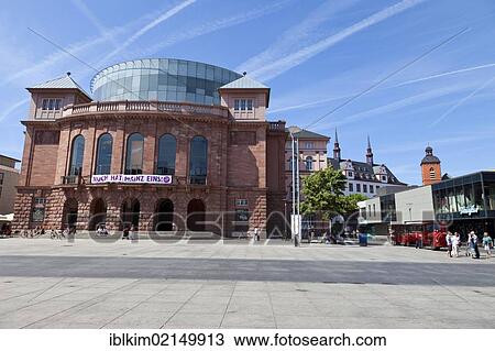 Stock Image - Mainz Theatre, Mainz, Rhineland-Palatinate, Germany, Europe. Fotosearch