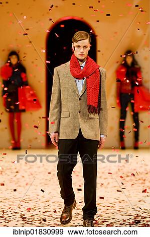 Stock Photo - Male model at Copenhagen International Fashion Fair, Copenhagen, Denmark, Europe. Fotosearch