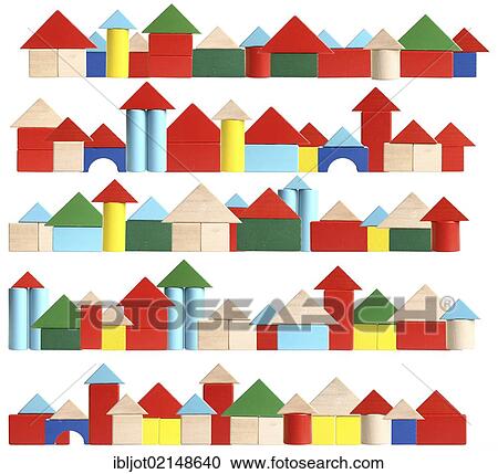 Many houses made of toy blocks, symbolic image living for in the city View Large Photo Image Stock Image - Many houses made of toy blocks, symbolic image living for in the city. Fotosearch