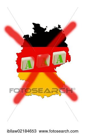 Map of Germany with lettering AAA crossed out, symbolic image for the loss of the triple A rating for Germany, rating of the rating agencies View Large Photo Image Stock Image - Map of Germany with lettering AAA crossed out, symbolic image for the loss of the triple A rating for Germany, rating of the rating agencies. Fotosearch
