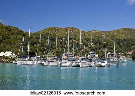Marina of Praslin, Seychelles, Africa, Indian Ocean, Africa View Large Photo Image Stock Photography - Marina of Praslin, Seychelles, Africa, Indian Ocean, Africa. Fotosearch
