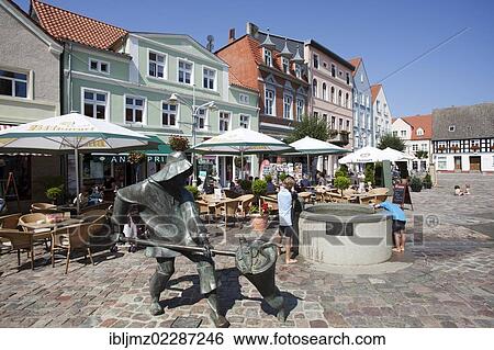 Market square, Ueckermuende, Baltic Coast, Mecklenburg-Western Pomerania, Germany, Europe View Large Photo Image Stock Photograph - Market square, Ueckermuende, Baltic Coast, Mecklenburg-Western Pomerania, Germany, Europe. Fotosearch