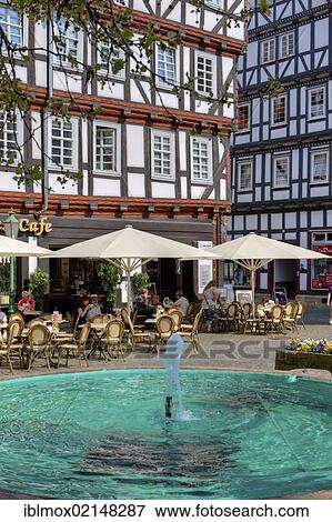 Marketplace and restaurants, Melsungen, Hesse, Germany, Europe, PublicGround, Europe View Large Photo Image Stock Photo - Marketplace and restaurants, Melsungen, Hesse, Germany, Europe, PublicGround, Europe. Fotosearch